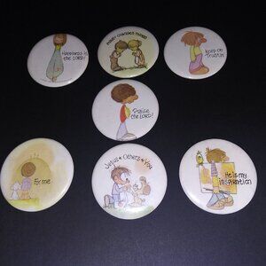 Jonathan and David Inspirational Praise the Lord Jesus Button Lot of 7